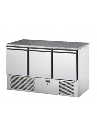Ensaladas refrigeradas - Granito Piso - N. 3 puertas - cm 141x70x87 h