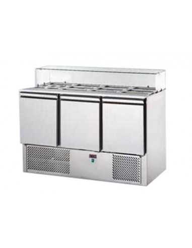 Refrigerated Salads - Veterina portaingredienti - N. 3 doors - cm 138x70x105.8 h