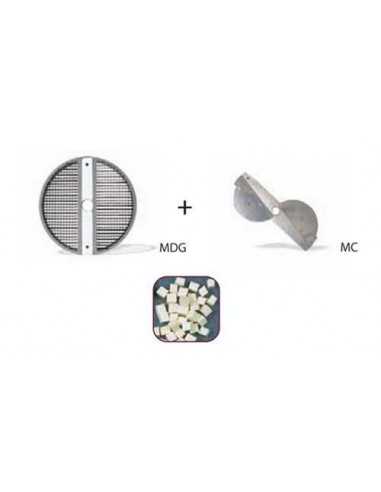 Disco tagliaverdura Mod. MDG - per modello chef Magnum TV 330 - Per cubettare - da usare con coltello mod. MC - Taglio spessore