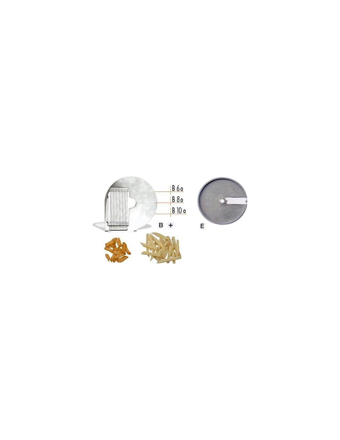 Disco tagliaverdura - per modello chef - per BASTONCINI ONDULATI - Taglio spessore mm 6 - ondulato - da usare con disco CEM-E(co
