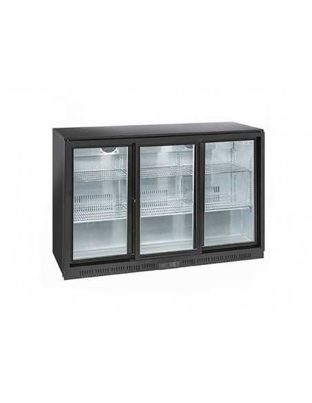 Vetrina espositiva refrigerata - Capacità Lt 320 - 3 porte - cm 135 x 52 x 90h