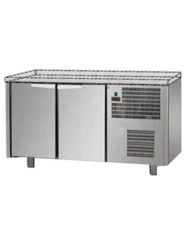 Refrigerated table - Floorless - N. 2 doors - Cm 146 x 60 x 80/87 h