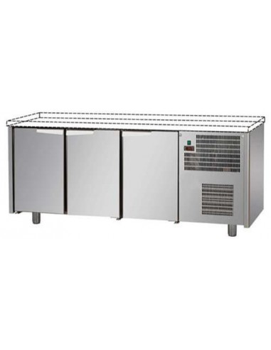 Refrigerated table - Floorless - N. 3 doors - cm 191x60x80/87 h