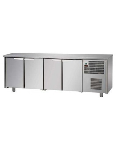 Refrigerated table - N. 4 doors - cm 236 x 60 x 85/92 h