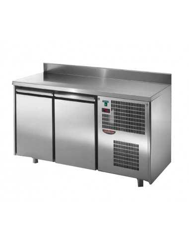 Tavolo refrigerato - Alzatina - N. 2 porte - cm 160 x 80 x 95/102 h