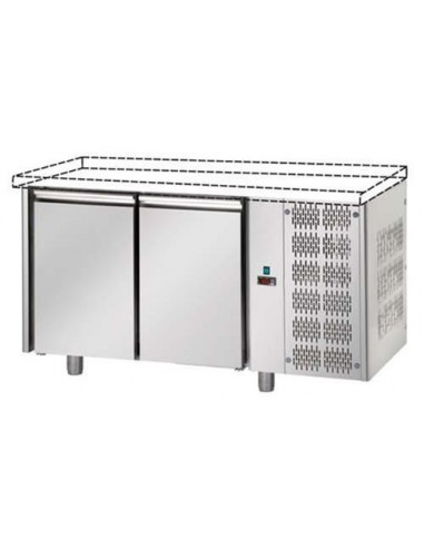 Refrigerated table - Floorless - N. 2 doors - cm 160 x 80 x 80/87 h
