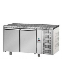 Refrigerated table with granite top and 2 doors -...