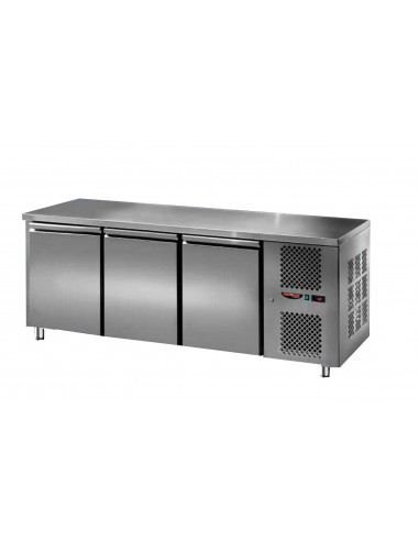Refrigerated table - N. 3 doors - cm 215 x 80 x 85/92 h