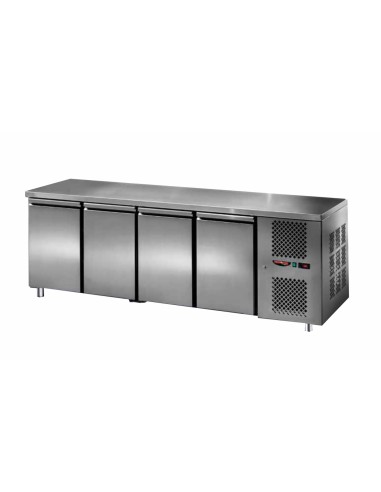 Refrigerated table - N. 4 doors - cm 270 x 80 x 85/92 h