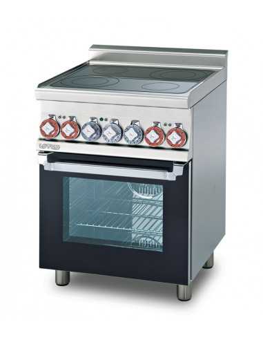 Professional glass-ceramic cooktop with 4...