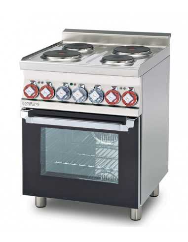 Cucina elettrica - N. 4 Piastre tonde - Forno elettrico - cm 60 x 60 x 90 h