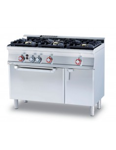 Cucina a gas - N. 3 Fuochi - Forno a gas grill - cm 120 x...