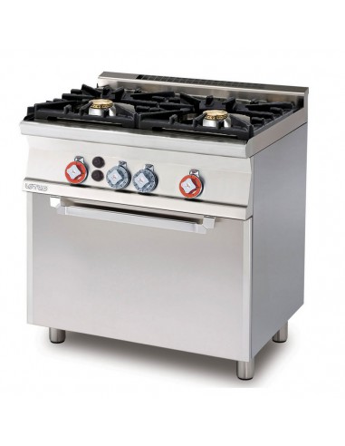 Cocina de gas - N. 2 Cookers - Parrilla de horno de gas - cm 80 x 60 x 90 h