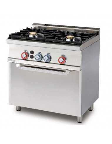 Cucina a gas - N. 2 Fuochi - Forno a gas grill  - cm 80 x 60 x 90 h