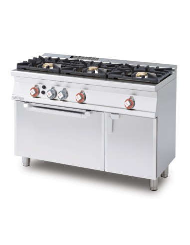 Gas cooker - N. 3 Cookers - Static gas oven - cm 120 x 55 x 90 h