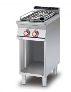 Professional gas stove with 2 burners - Open compartment - cm 40 x 70.5 x 90 h
