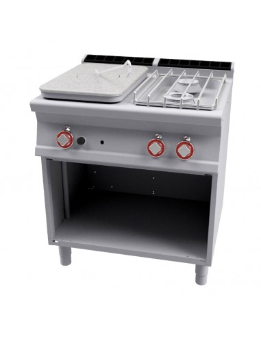 Gas cooker - Plate + N. 2 fires - cm 80 x 70,5 x 90 h