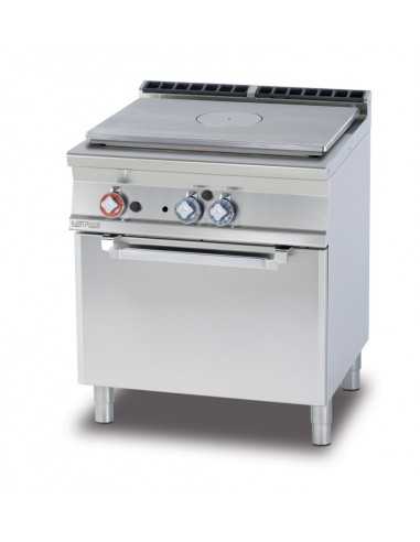 Cucina a gas - Tuttapiastra - Forno gas statico - cm 80 x 70,5 x 90 h