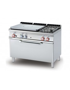 Professional gas stove - Plate 2 burners and static gas oven - Cm 120 x 70.5 x 90 h