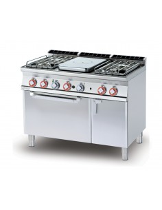 Professional gas stove - Plate with static gas oven - cm 120 x 70.5 x 90 h