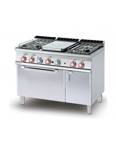 Cocina de gas - Placa - Horno de gas estatico - cm 120 x 70,5 x 90 h