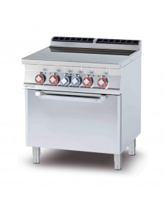 Cucina elettrica - N. 4 piastre - Forno elettrico statico -cm 80 x 70,5 x 90 h