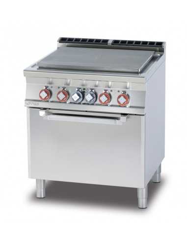 Cucina elettrica - Tuttapiastra - Forno elettrico statico - cm 80 x 70,5 x 90 h