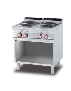 Professional electric stove with 4 round plates - Power kW 2.6 (x4) cm 80 x 70.5 x 90 h