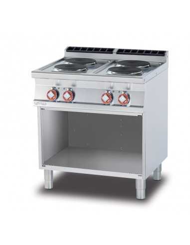 Cocina eléctrica - N.4 platos - cm 80 x 70,5 x 90 h