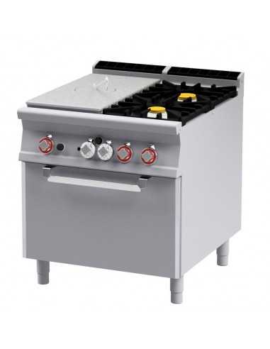 Professional gas stove with 2 burners +...