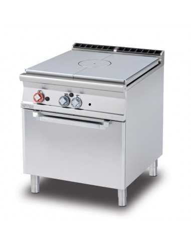 Cucina a gas - Tuttapiastra - Forno a gas statico - cm 80 x 90 x 90