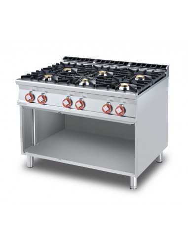 Cocina profesional de gas con 6 fogones - cm...