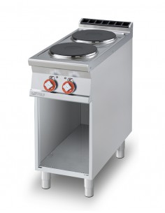 Cocina eléctrica profesional con 2 placas redondas - cm...