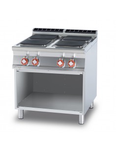 Cocina eléctrica - N. 4 placas cuadradas - cm 80 x 90 x 90 h