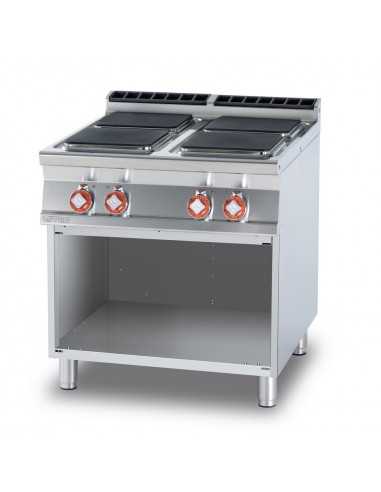Cocina eléctrica profesional con 4 placas...