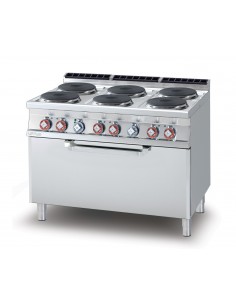Electric kitchen Professional model with 6 round plates - cm 120 x 90 x 90 h