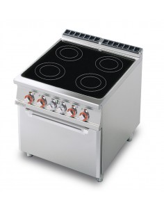 Professional glass-ceramic cooktop with 4 cooking zones...