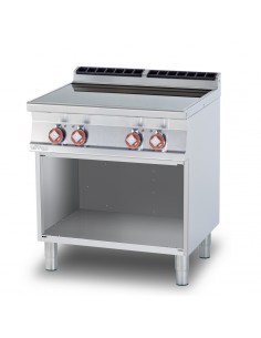 Placa vitrocerámica 4 zonas de cocción - cm 80 x 90 x 90 h