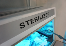 The use of the sterilizer in the butcher shop