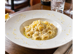 Mezze Maniche with Ricotta, Lemon and Pepper – (4 servings)