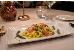 Tagliatelle with Asparagus and Culatello