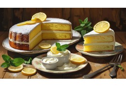 Lemon and yogurt cake